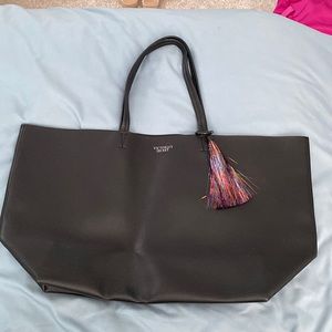 Victoria’s Secret Black Tote with Colorful Keychain